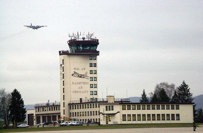 800px C 130 and Ramstein AB Control Tower